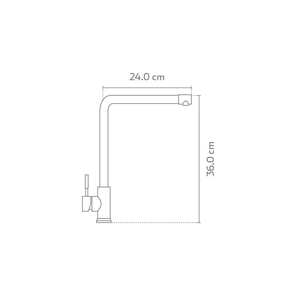Llave mezcladora para fregadero KELE KSS1107C Acero Inoxidable