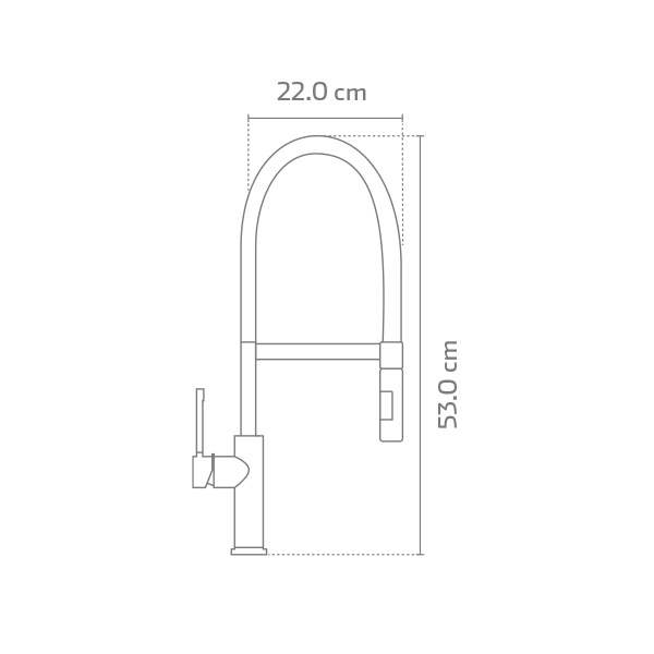 Llave Monomando de Acero Inoxidable 304 de Cuello Flexible Doble Función