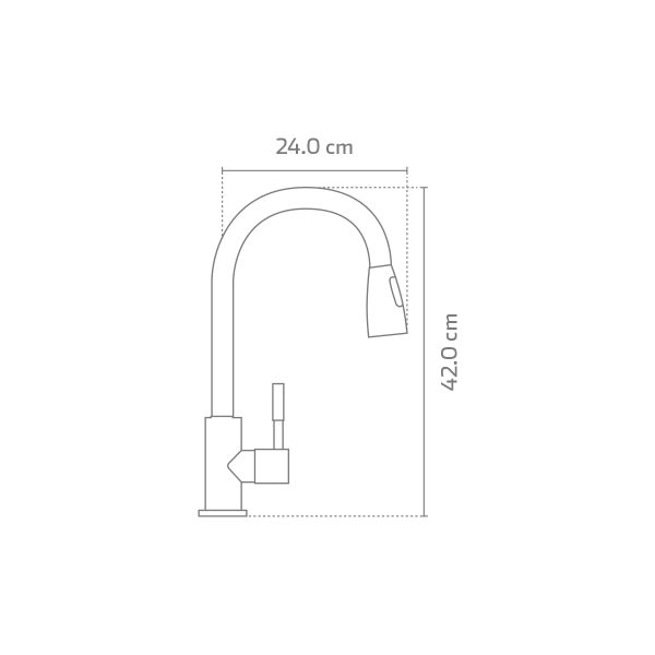 Llave Monomando Extraíble KELE KSS1231 Inox