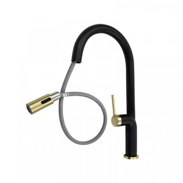 Monomando para Fregadero Kele KSS1234-BK/GD Acero Inoxidable