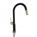 Monomando para Fregadero Kele KSS1234-BK/GD Acero Inoxidable