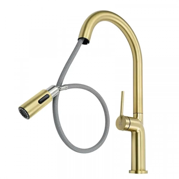 Monomando para Fregadero Kele KSS1234-GD Acero Inox Dorado