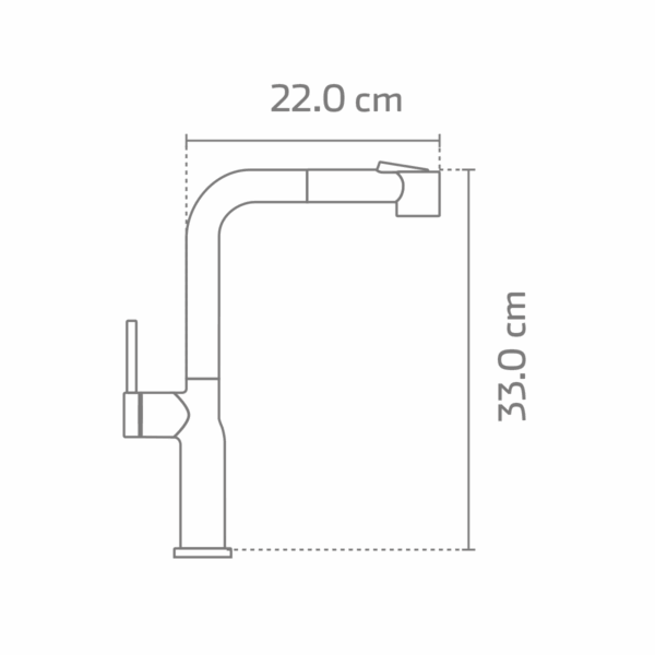 Llave Monomando de Acero Inoxidable 304 Acabado Dorado PVD(Gold)/Negro. KSS1236-GD/BK