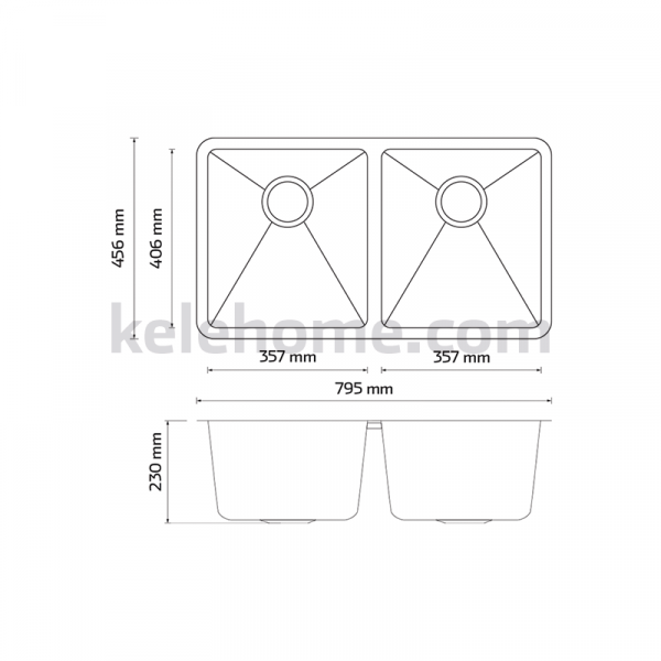 TARJA SUB. 79.5 X45.6 2 P. KELE KUD3118-NX