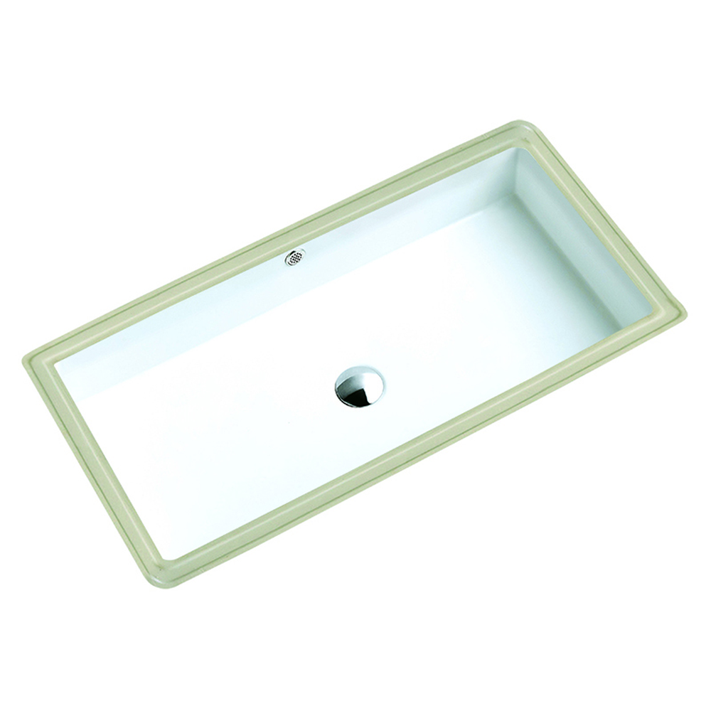 Lavabo Rectangular Cerámica Blanco Artexa Bath Quadra 80 Premium
