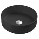 Lavabo Redondo Negro Mate Cerámica Sobreponer Artexa Bath Italy 35cm