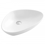 Lavabo Ovalado de Cerámica Blanco Artexa Clover Sobreponer Sin Rebosadero Clover